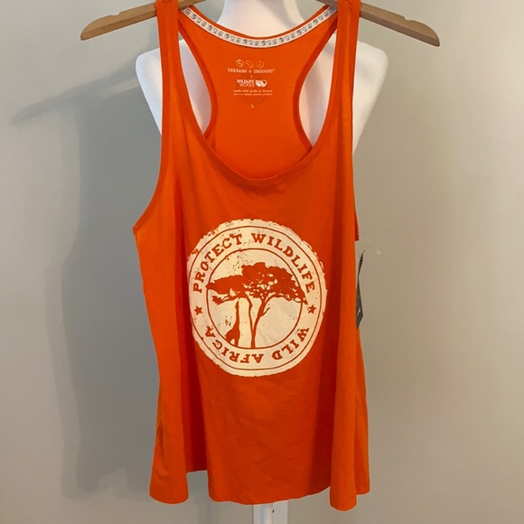 Threads 4 Thought Tops - THREADS 4 THOUGHT + WILDLIFE WORKS Orange Tank
